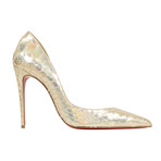 Women's Iridescent Python 100mm Pumps // Gold (Euro: 39)