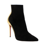 Women's Delicotte Suede And Patent Short Boots // Black (Euro: 35)