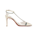 Women's Satin + PVC Nosy Strass 85 Heels // White (Euro: 35)