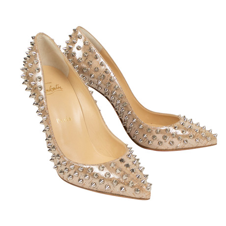 Women's Follies Spikes Silver 100mm Pumps // Silver (Euro: 35)