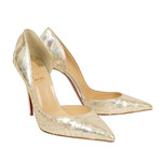 Women's Iridescent Python 100mm Pumps // Gold (Euro: 39)