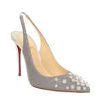 Drama Sling Glitter Pumps // Silver (Euro: 36.5)