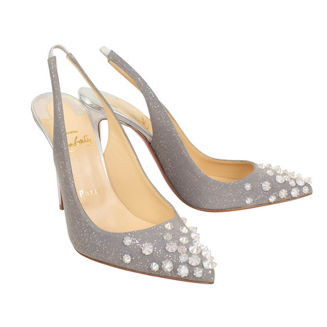 Drama Sling Glitter Pumps // Silver (Euro: 35)