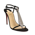 Women's T Cab Black Satin Strass Sandals // Black (Euro: 35)