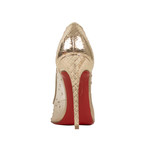 Follies Strass Mesh 100Mm Pumps Heels // Gold (Euro: 35)