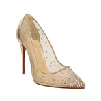 Follies Strass Mesh 100Mm Pumps Heels // Gold (Euro: 35)