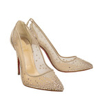 Follies Strass Mesh 100Mm Pumps Heels // Gold (Euro: 35)