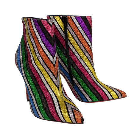 Women's So Kate Stripe Glitter Short Boots // Multicolor (Euro: 35)