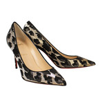 Feline Decollete Pumps Heels // Black, Gold (Euro: 35)