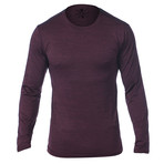 Everyday Long Sleeve Fitness Tech T // Dark Red (S)