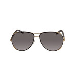 Chloe // Women's Sunglasses // Gold Black + Gray Gradient