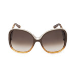 Chloe // Women's Sunglasses // Dark Brown + Gold