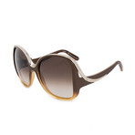 Chloe // Women's Sunglasses // Dark Brown + Gold