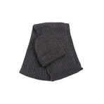 Bart Wool Hat + Ribbed Scarf Set // Light Gray (Dark Gray)