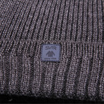 Sebastian Wool Hat + Scarf Set (Dark Gray)