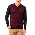 Eric Sweater // Navy + Claret Red (XL)