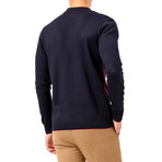 Eric Sweater // Navy + Claret Red (XL)