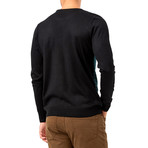 Mark Sweater // Black + Green (L)