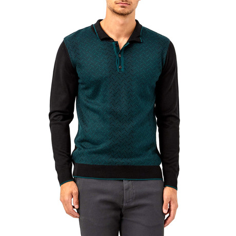 Chaz Sweater // Black + Green (S)