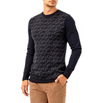 Evan Sweater // Navy + Gray (S)