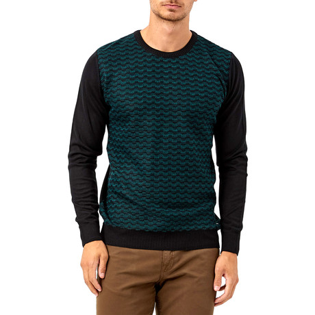 Mark Sweater // Black + Green (S)