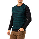 Mark Sweater // Black + Green (L)