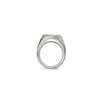 Titanium Casted Design Signet Ring (Size 7)