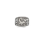 Titanium Casted Design Signet Ring (Size 7)