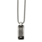 .10ctw Diamond + Titanium Pendant Necklace