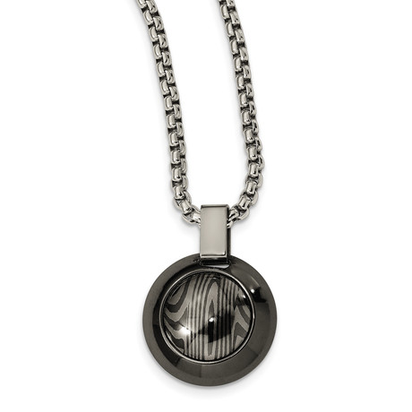 Timoku + Titanium Round Pendant Necklace