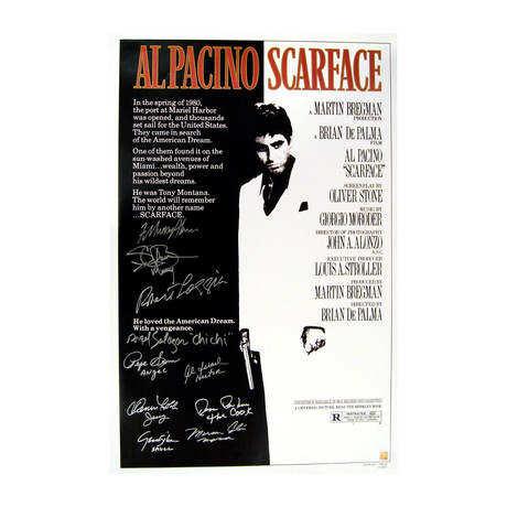 Cast Autographed Movie Poster // Scarface