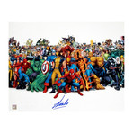 Stan Lee // Autographed Marvel Super Heroes Cast