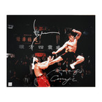 Jean Claude Van Damme & Bolo Yeung "Chong Li" // Autographed Flying Kick