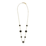 Ippolita Polished Rock Candy 18k Yellow Gold Quartz + Onyx + Mother of Pearl Necklace