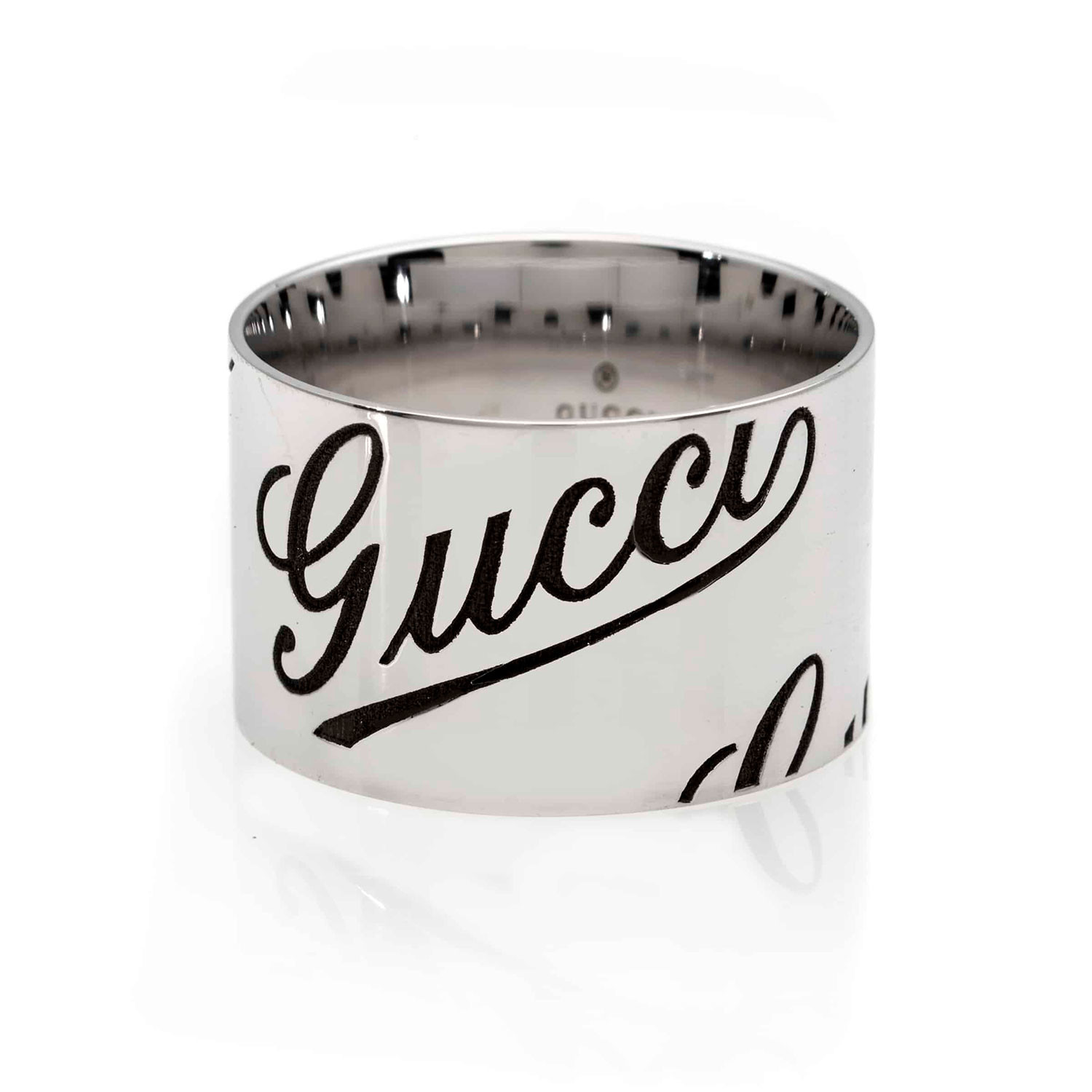 Gucci 18k White Gold Band Ring // Ring Size: 10.25 - Luxury Jewelry ...