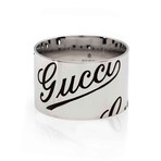 Gucci 18k White Gold Band Ring // Ring Size: 10.25