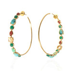 Ippolita Rock Candy 18k Yellow Gold Hoop Earrings