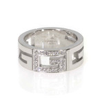 Gucci 18k White Gold Diamond Ring // Ring Size: 6