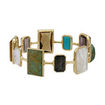 Ippolita Rock Candy 18k Gold Multi-Colored Stones + Mother of Pearl Bracelet // Store Display