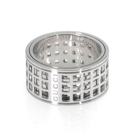 Gucci 18k White Gold Ring // Ring Size: 6.75