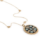 Gucci Icon 18k Yellow Gold + Enamel Blooms Necklace