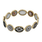 Ippolita Polished Rock Candy 18k Yellow Gold Mother of Pearl Bangle Bracelet
