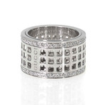 Gucci 18k White Gold Diamond Ring // Ring Size: 6.75
