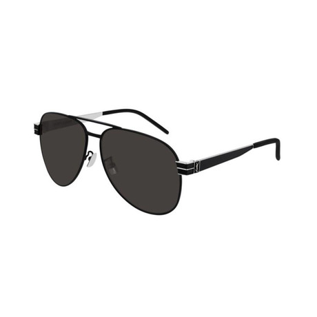 Unisex SLM53 Pilot Aviator Sunglasses // Black