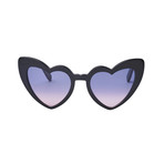 Unisex Heart Cat-Eye Sunglasses // Black III