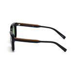 Men's EZ0118 Sunglasses // Shiny Black + Green