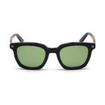 Men's EZ0118 Sunglasses // Shiny Black + Green