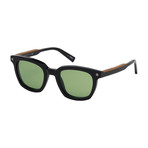 Men's EZ0118 Sunglasses // Shiny Black + Green