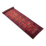 Authentic Turkish Red + Navy Rug // 2'11" x 11'1"