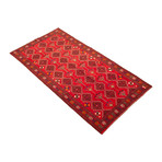 Authentic Turkish Red Diamond Rug // 5'1" x 9'6"